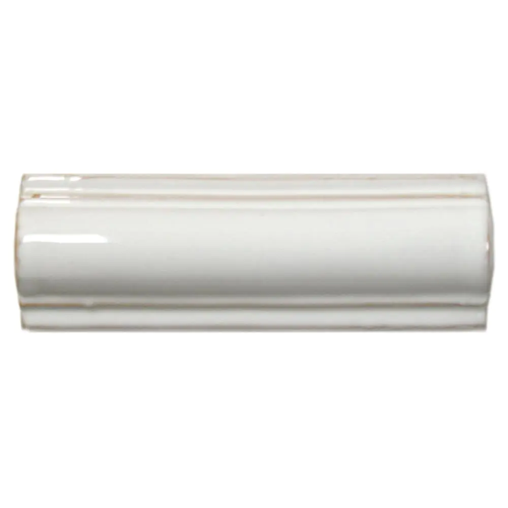 Bordüre Antica Bottega d'Arte Ceramica Nr.82 cotto weiß gewölbt 5x14,5 cm Bordüre Antica Bottega d'Arte Ceramica Nr.82 cotto weiß gewölbt 5x14,5 cm