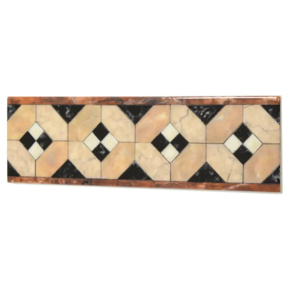Bordüre Villeroy & Boch 1456 TL22 Palazzo Vecchio rot beige schwarz 7,5x25 cm I.Sorte Bordüre Villeroy & Boch 1456 TL22 Palazzo Vecchio rot beige schwarz 7,5x25 cm I.Sorte