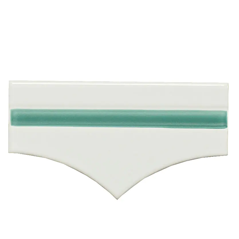 Bordüre Villeroy & Boch Nr.826 1136 LD07 Zenith weiß grün 6,5/10,6x20 cm I.Sorte