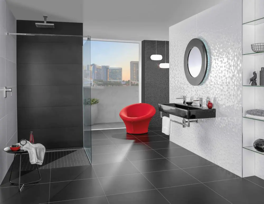 Wandfliese Villeroy & Boch 1440 BL90 Monochrome Magic schwarz 40x120 cm I.Sorte Wandfliese Villeroy & Boch 1440 BL90 Monochrome Magic schwarz 40x120 cm I.Sorte