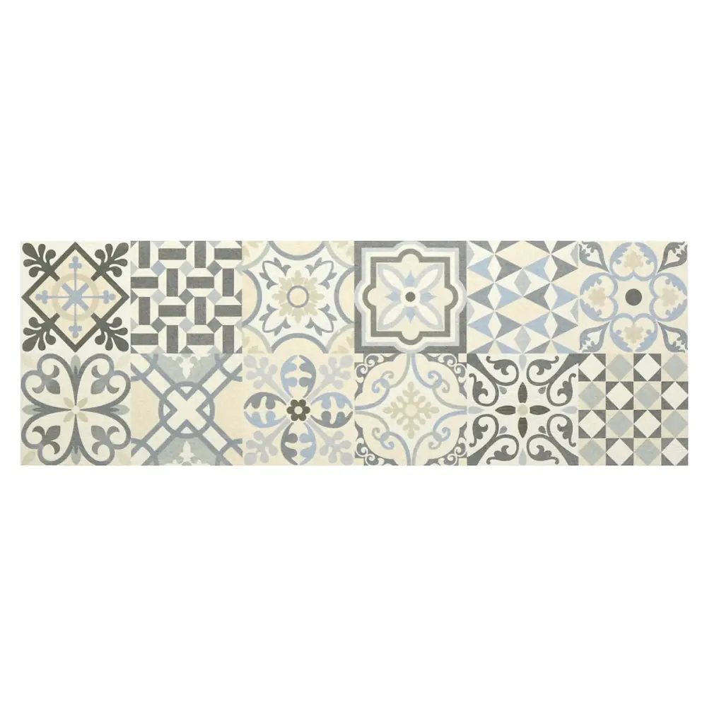 Wandfliese Dekor Cifre Progress Majolica creme blau 30x90 cm I.Sorte Wandfliese Dekor Cifre Progress Majolica creme blau 30x90 cm I.Sorte