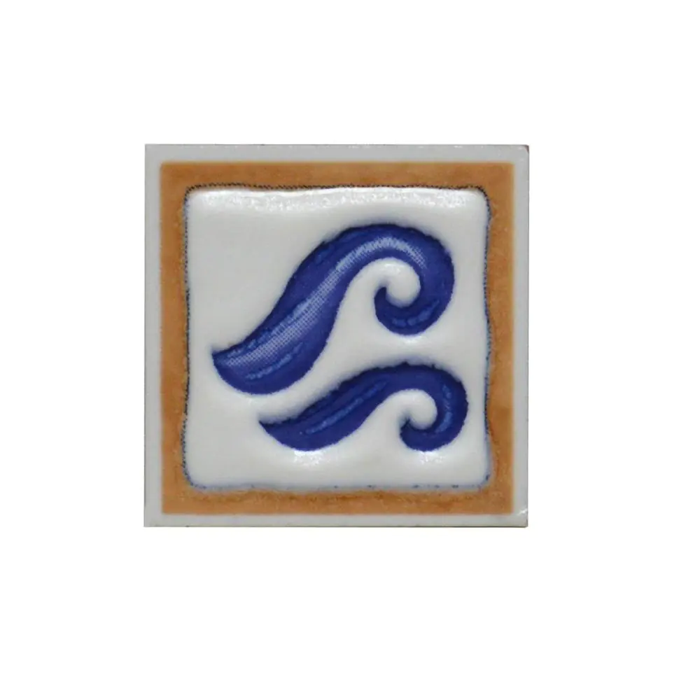 Mosaik Einleger Gaya Manises Dekor A Welle blau weiß 5x5 cm I.Sorte Mosaik Einleger Gaya Manises Dekor A Welle blau weiß 5x5 cm I.Sorte