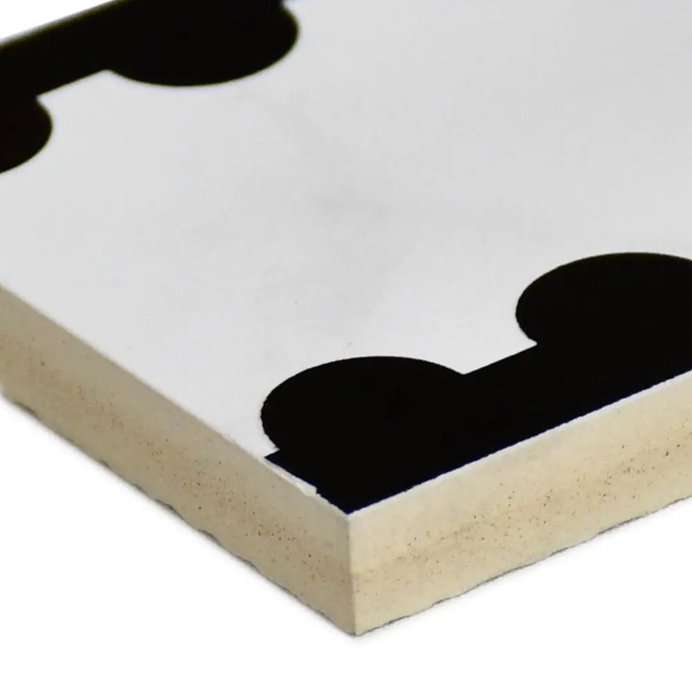 Bordüre Villeroy & Boch 1425 MKB5 Victorian white perforated schwarz weiß 7,5x40 cm I.Sorte