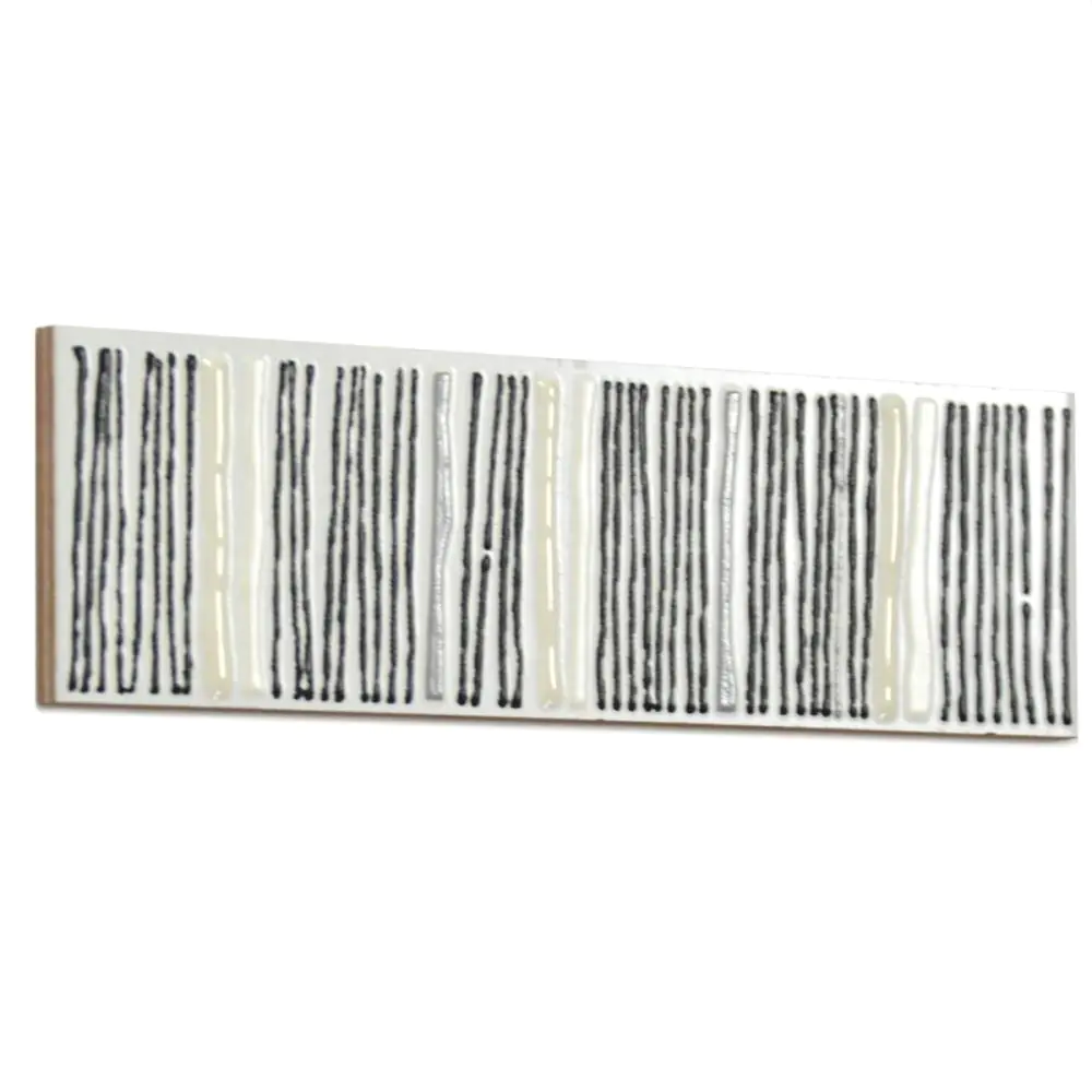 Bordüre Brennero Nr.315 Gesso silver weiß schwarz 6x20 cm I.Sorte Bordüre Brennero Nr.315 Gesso silver weiß schwarz 6x20 cm I.Sorte