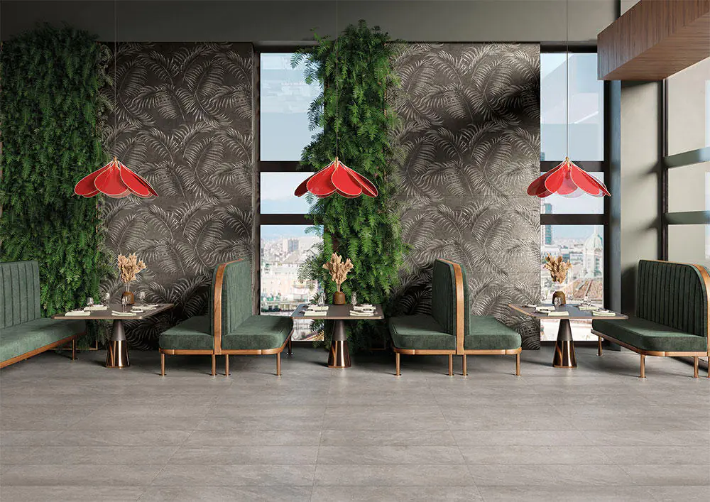 Bodenfliese Cercom Ceramiche 1076227 Absolute Stone grey grau 60x120 cm I.Sorte