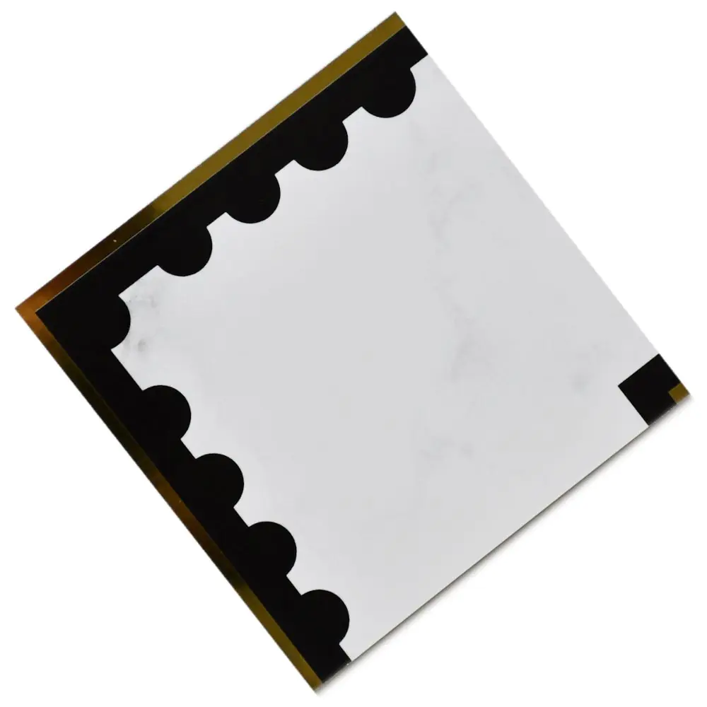 Bordürenecke Villeroy & Boch 1428 MKE3 Victorian gold perforated 12,5x12,5 cm I.Sorte