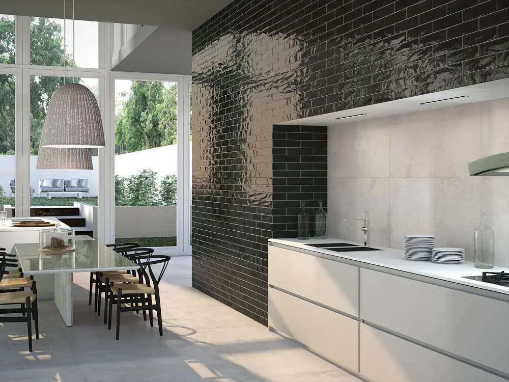 Wandfliese Cifre Opal black schwarz 7,5x30 cm I.Sorte Wandfliese Cifre Opal black schwarz 7,5x30 cm I.Sorte