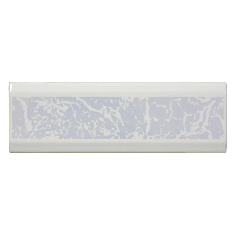 Bordüre Villeroy & Boch Nr.499 1453 EM42 silber weiß 6,5x20 cm I.Sorte