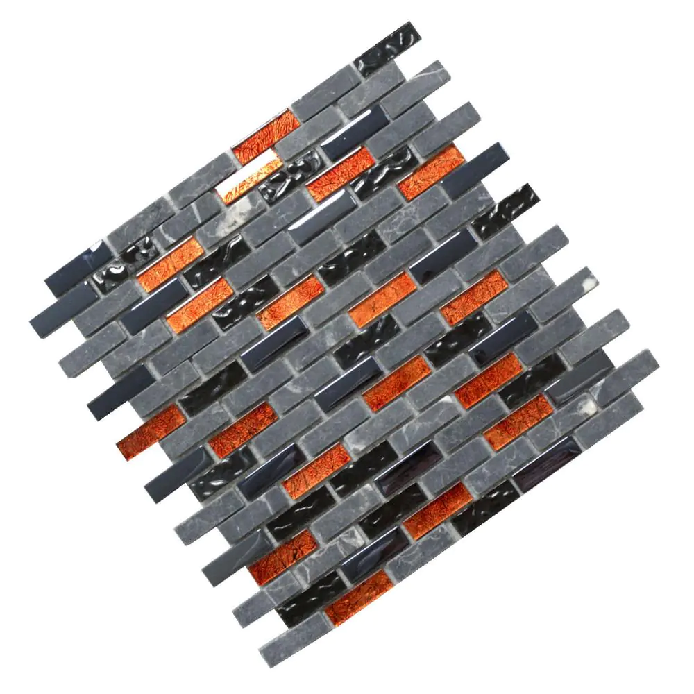 Mosaik HJ HDA033 Glas Naturstein anthrazit rot 30x30 cm I.Sorte Mosaik HJ HDA033 Glas Naturstein anthrazit rot 30x30 cm I.Sorte
