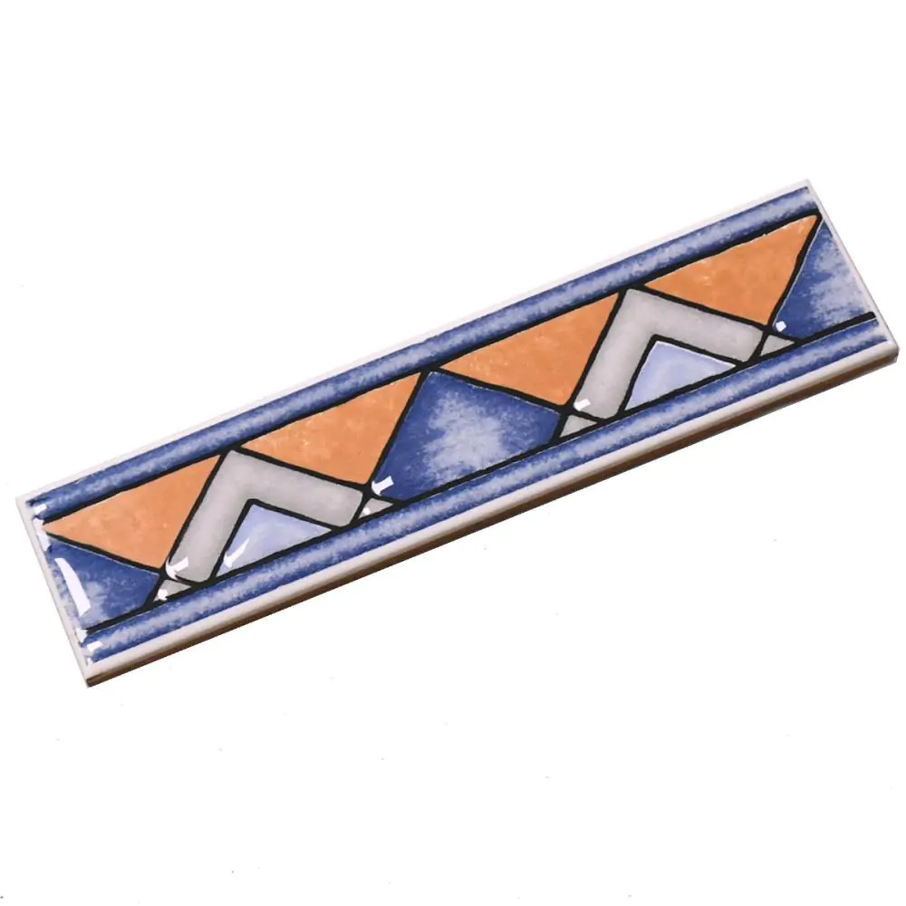 Bordüre HPH Placke Nr.630 Toledo cotto blau grau 5x20 cm