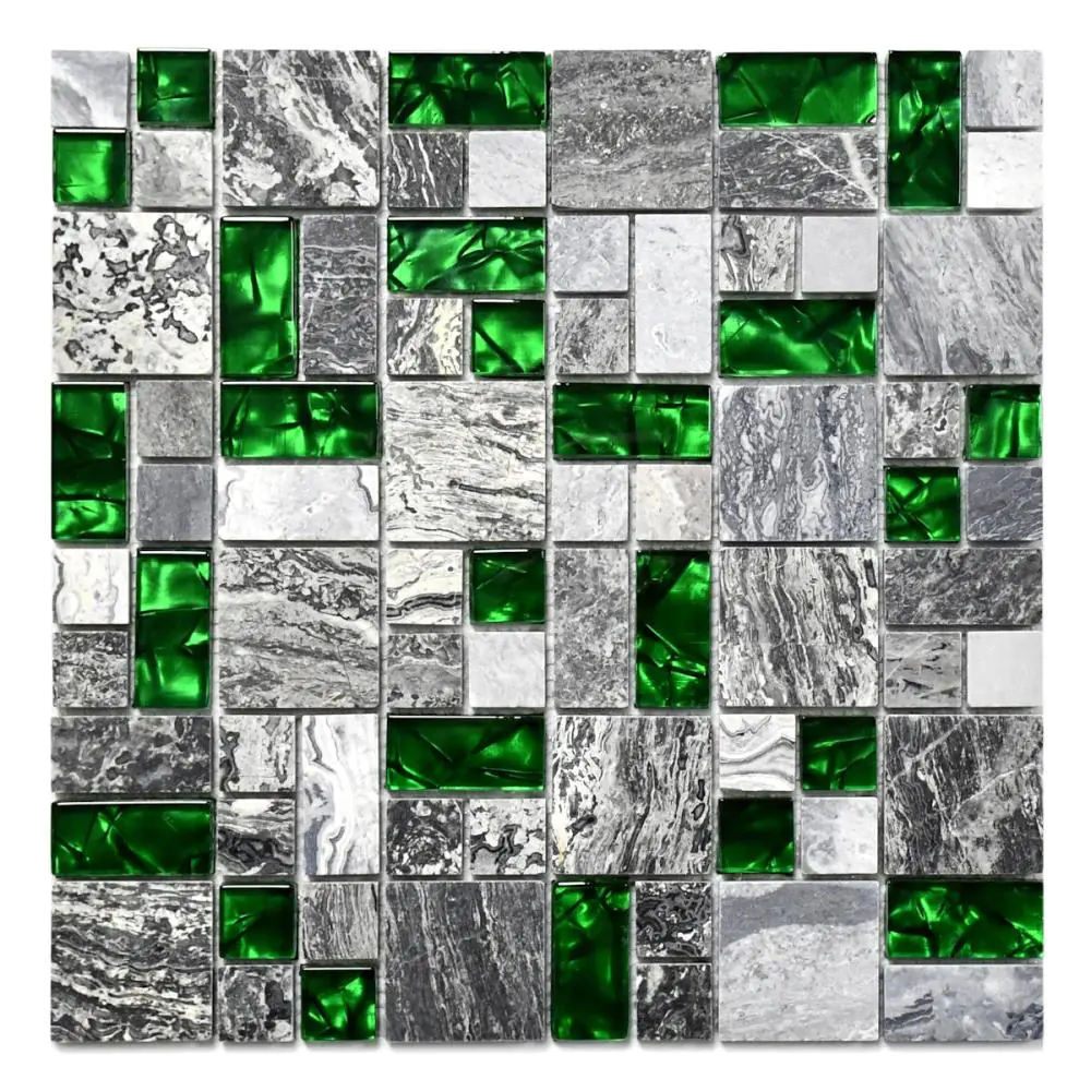 Mosaik Haju KL4813T anthrazit grau grün 30x30 cm I.Sorte Mosaik Haju KL4813T anthrazit grau grün 30x30 cm I.Sorte