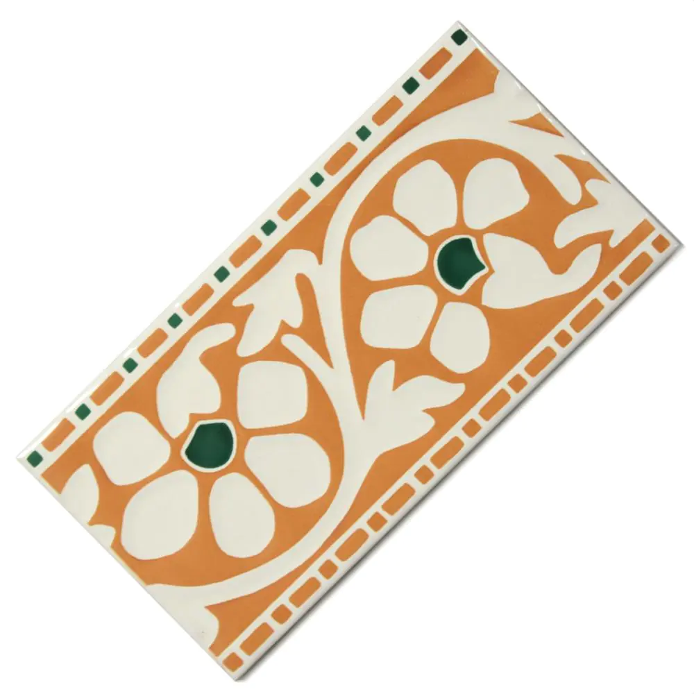 Bordüre Villeroy & Boch 1338 R663 Fiesta terracotta beige grün 10x20 cm Bordüre Villeroy & Boch 1338 R663 Fiesta terracotta beige grün 10x20 cm