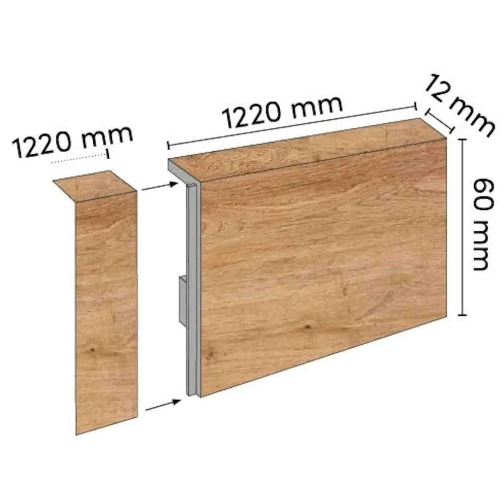 Sockelleiste Lalegno Arezzo Abschlussleiste für SPC Vinylboden