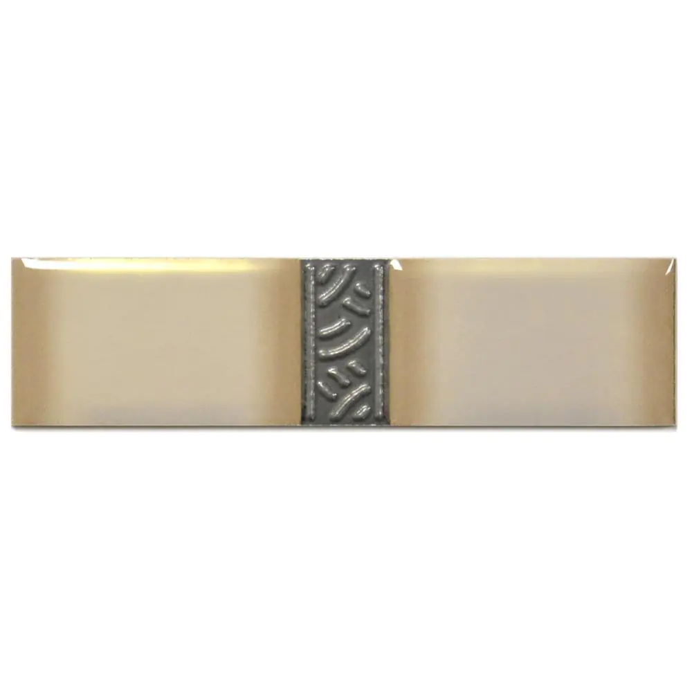 Bordüre Omega Nr.324 Madre perla gold silber 6,5x25 cm I.Sorte Bordüre Omega Nr.324 Madre perla gold silber 6,5x25 cm I.Sorte