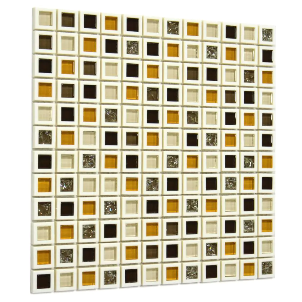 Mosaik HJ HLK007 ABS weiß braun orange 30x30 cm I.Sorte Mosaik HJ HLK007 ABS weiß braun orange 30x30 cm I.Sorte