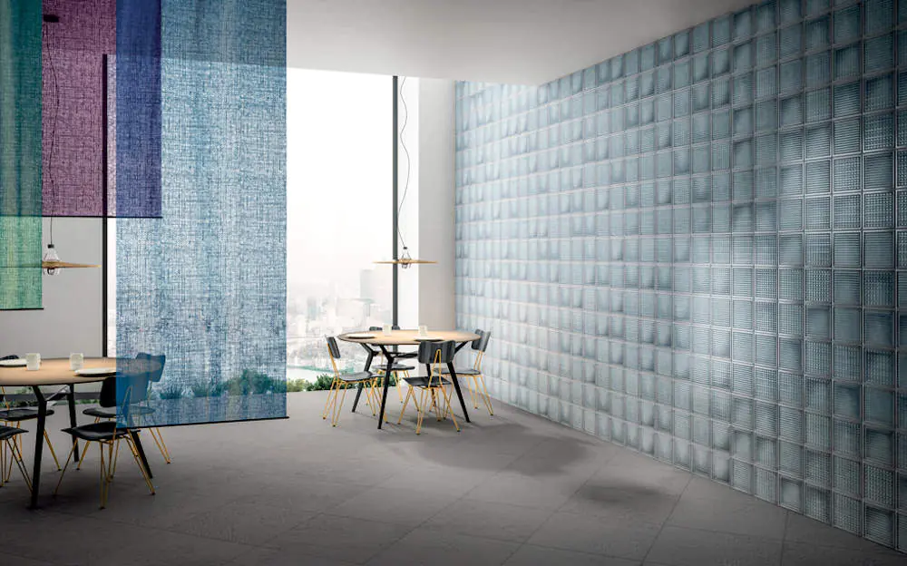 Wandfliese Iris Ceramica 563545 Glass Blocks azure blau 20x20 cm I.Sorte
