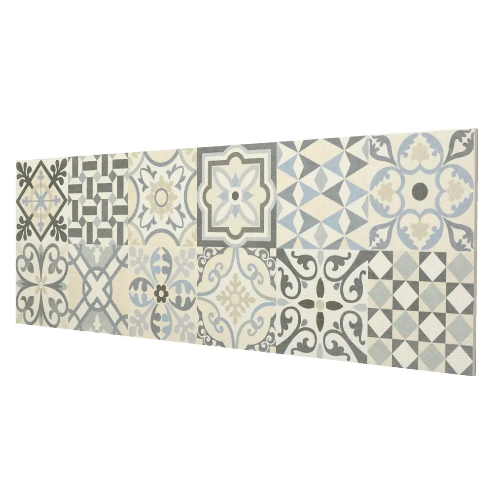 Wandfliese Dekor Cifre Progress Majolica creme blau 30x90 cm I.Sorte Wandfliese Dekor Cifre Progress Majolica creme blau 30x90 cm I.Sorte