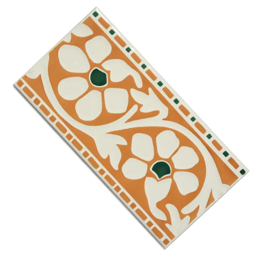 Bordüre Villeroy & Boch 1338 R663 Fiesta terracotta beige grün 10x20 cm Bordüre Villeroy & Boch 1338 R663 Fiesta terracotta beige grün 10x20 cm