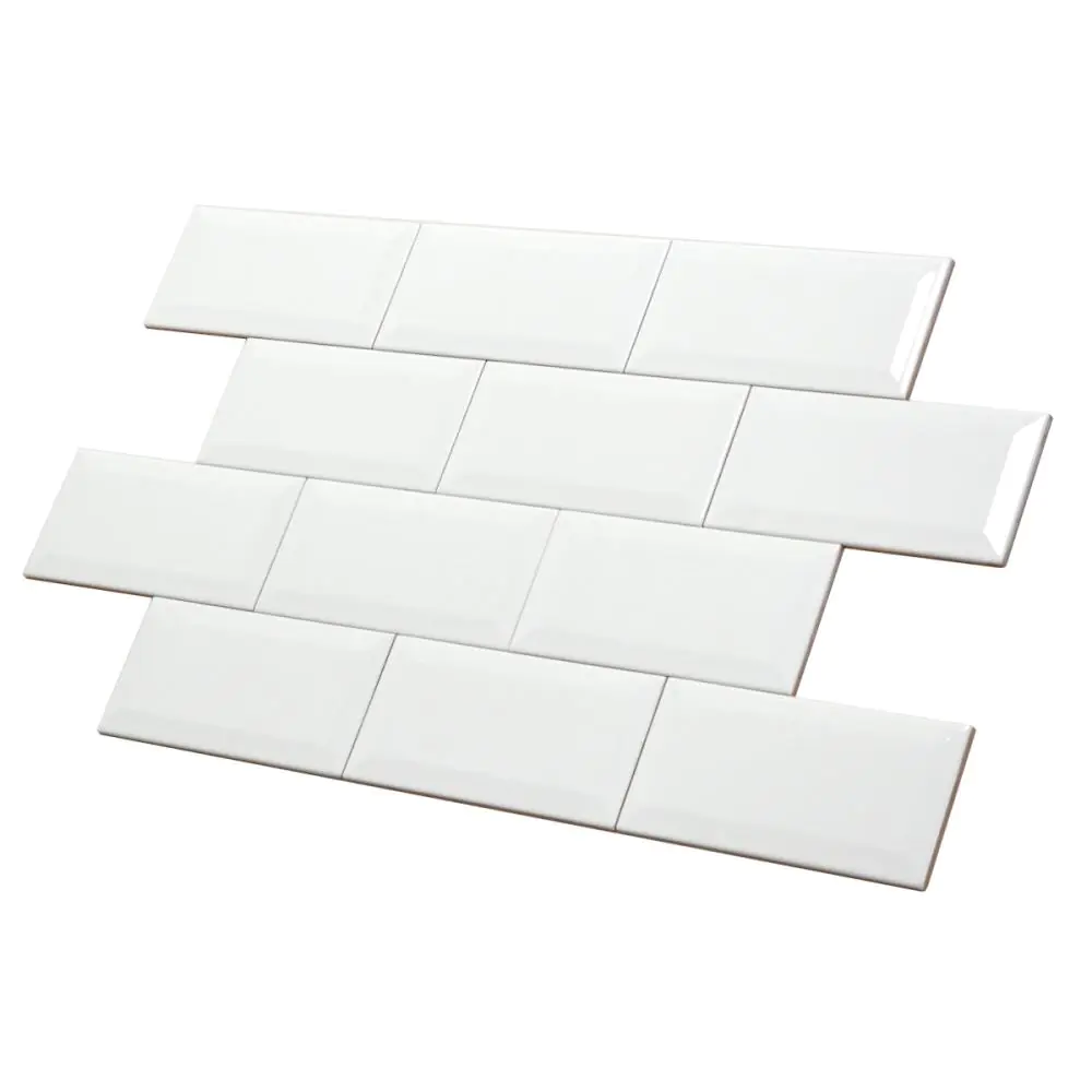 Wandfliese Haju Metro white weiß glänzend 10x20 cm I.Sorte Wandfliese Haju Metro white weiß glänzend 10x20 cm I.Sorte