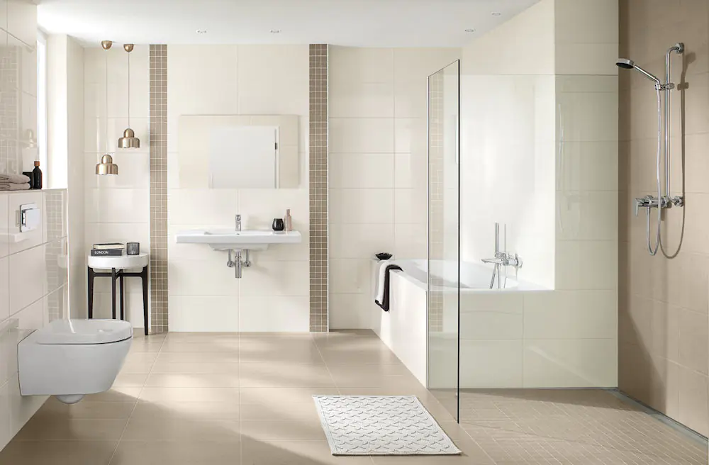 Wandfliese Villeroy & Boch 1560 SW10 White & Cream creme beige 25x50 cm I.Sorte Wandfliese Villeroy & Boch 1560 SW10 White & Cream creme beige 25x50 cm I.Sorte