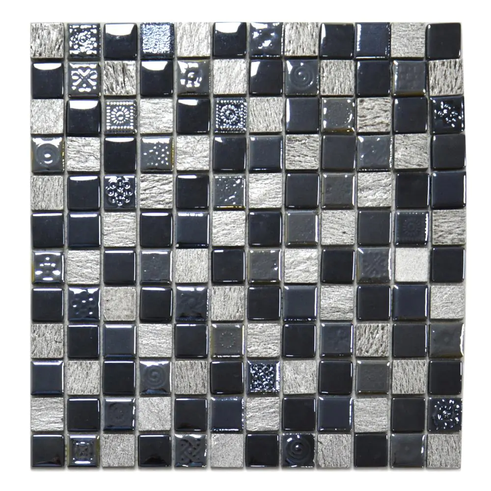 Mosaik Cifre Cautive trento schwarz silber 30x30 cm I.Sorte Mosaik Cifre Cautive trento schwarz silber 30x30 cm I.Sorte