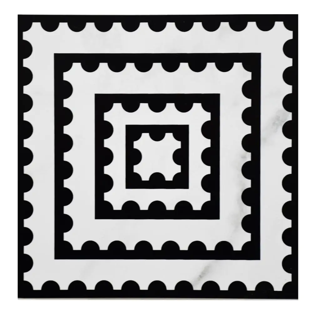 Wandfliese Dekor Villeroy & Boch 1222 MK0H Victorian white perforated schwarz weiß 20x20 cm