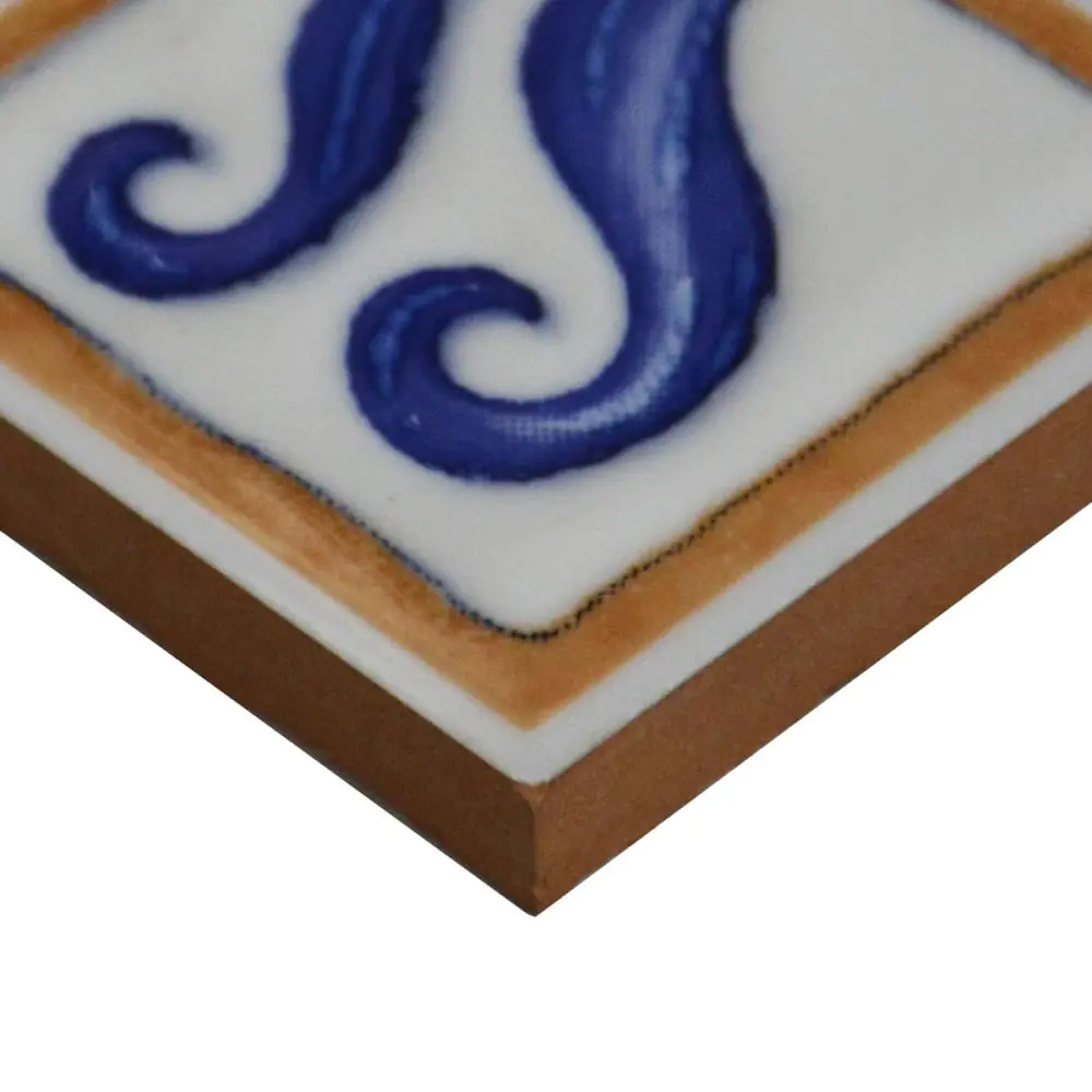 Mosaik Einleger Gaya Manises Dekor A Welle blau weiß 5x5 cm I.Sorte Mosaik Einleger Gaya Manises Dekor A Welle blau weiß 5x5 cm I.Sorte