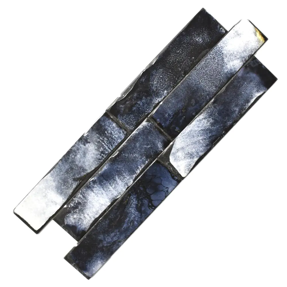 Wandfliese Iris Ceramica 537024 Lava cobalto blau mehrfarbig 7,5x30 cm I.Sorte