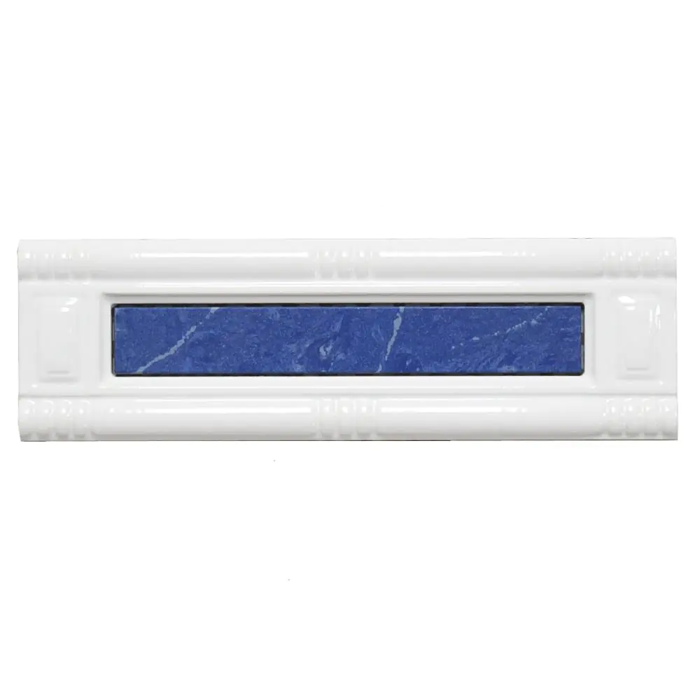 Bordüre Villeroy & Boch Nr.956 1584 FL10 White Classic weiß blau 10x33 cm I.Sorte