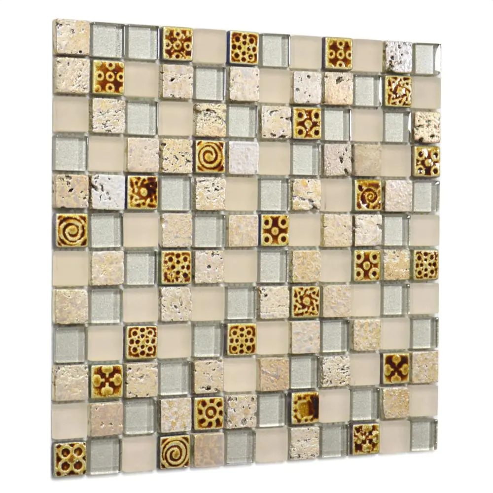 Mosaik HJ WK2303 creme rosa silber 30x30 cm Mosaik HJ WK2303 creme rosa silber 30x30 cm