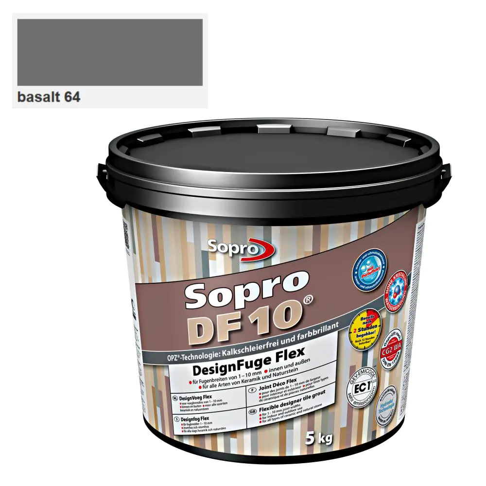 Fugenmörtel Sopro 107305 Designfuge Flex DF 10 basalt 64 - 5 kg Fugenmörtel Sopro 107305 Designfuge Flex DF 10 basalt 64 - 5 kg