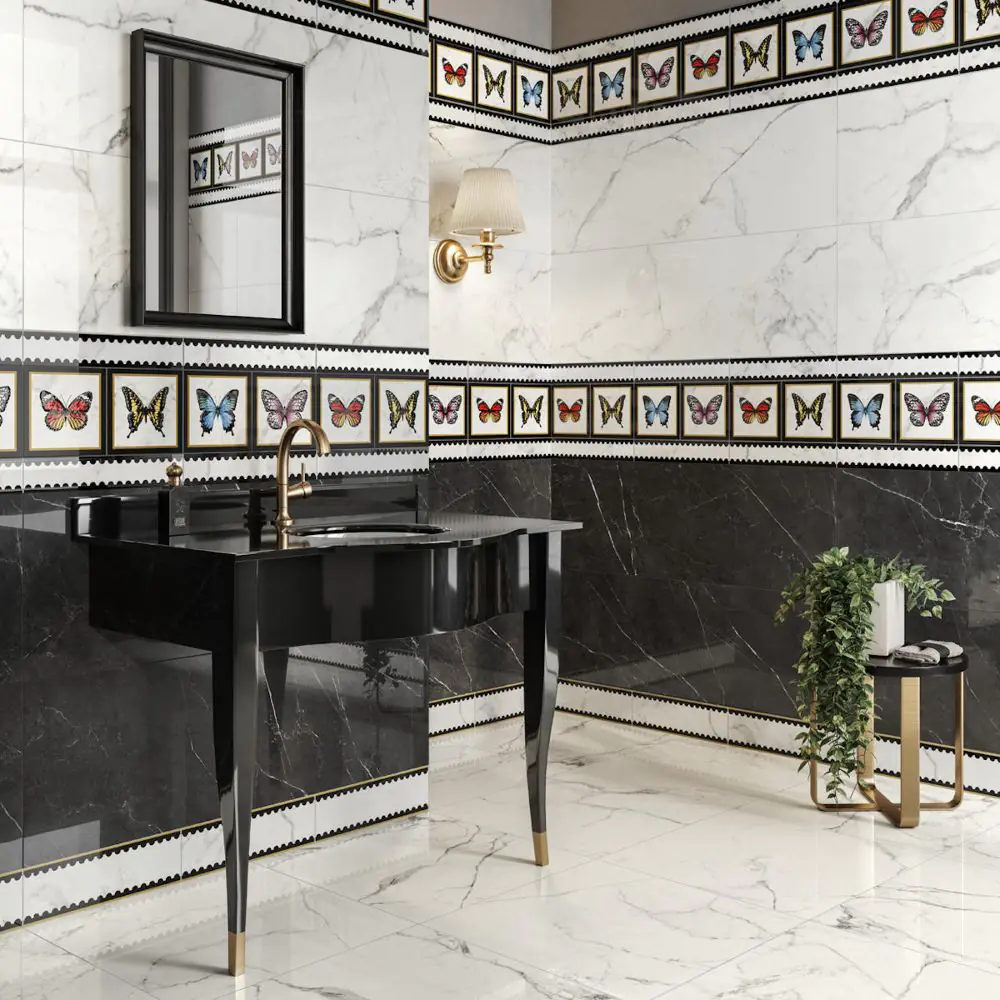 Wandfliese Villeroy & Boch 1222 MK90 Victorian black schwarz 20x20 cm I.Sorte Wandfliese Villeroy & Boch 1222 MK90 Victorian black schwarz 20x20 cm I.Sorte