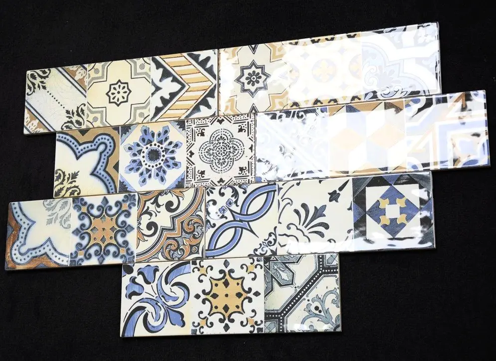 Wandfliese Dekor Cifre Bulevar warm multicolor 10x30 cm I.Sorte Wandfliese Dekor Cifre Bulevar warm multicolor 10x30 cm I.Sorte
