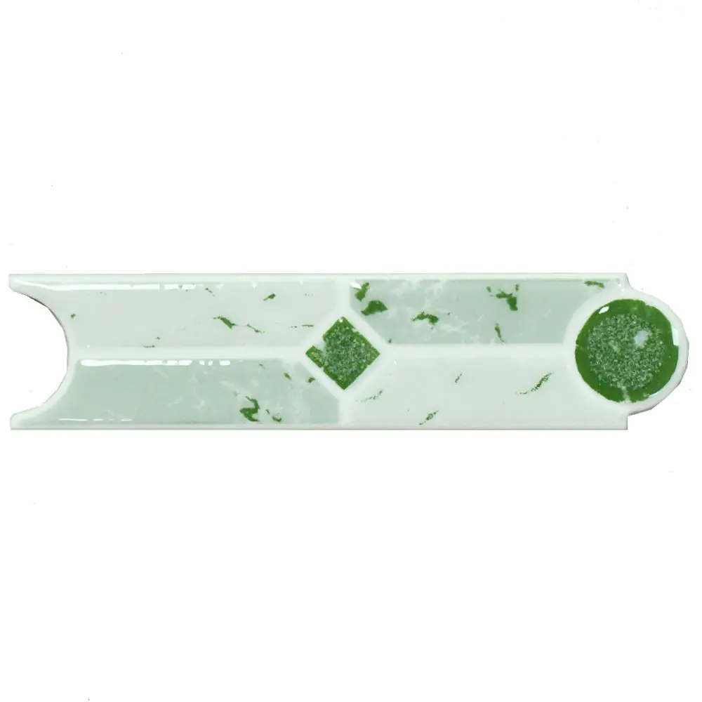 Bordüre Nr.606 LE-072 Vitrosa verde grün weiß 5x20 cm