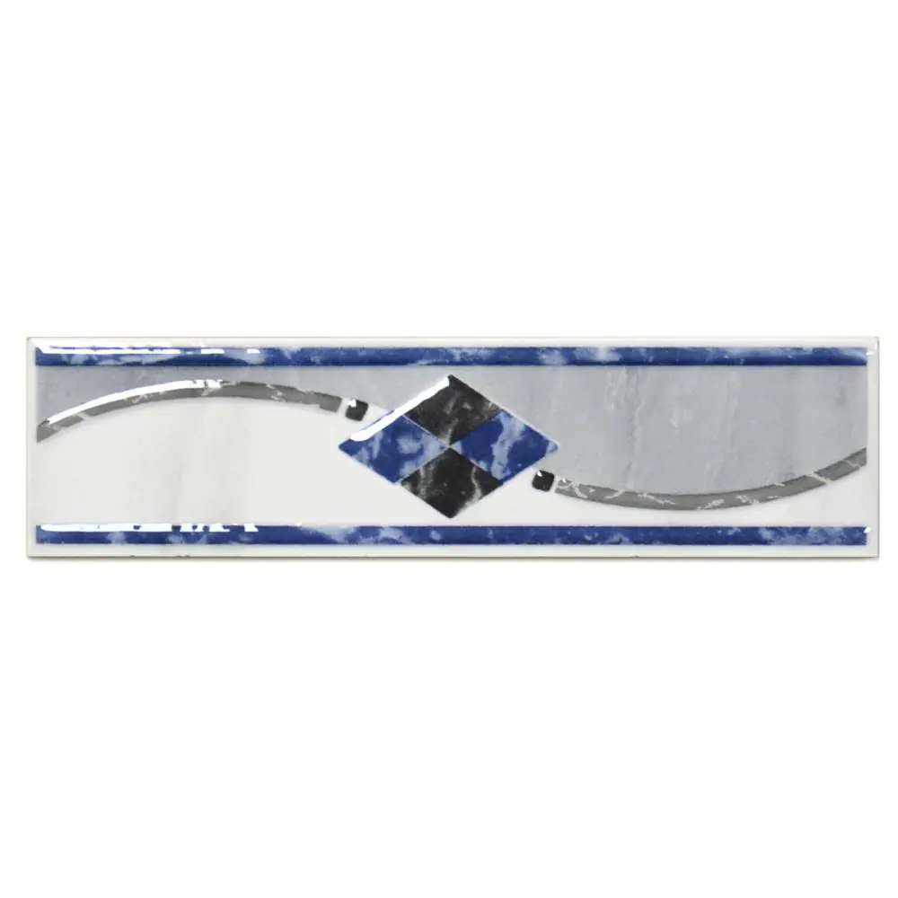 Bordüre Nr.155 Onice grigio grau blau weiß 6,5x25 cm I.Sorte Bordüre Nr.155 Onice grigio grau blau weiß 6,5x25 cm I.Sorte
