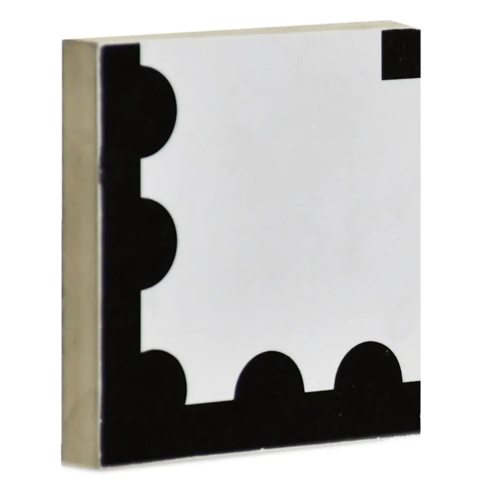 Bordürenecke Vlleroy & Boch 1426 MKE5 Victorian white perforated schwarz weiß 7,5x7,5 cm I.Sorte