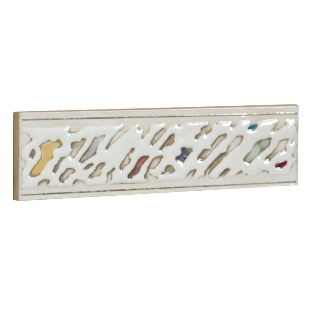 Bordüre Nr.464 weiß mehfarbig 5x20 cm
