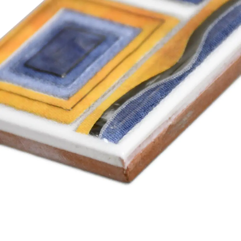 Bordüre Aparici Ceramicas Nr.1015 Tropico-1 azul mehrfarbig 5x25 cm I.Sorte