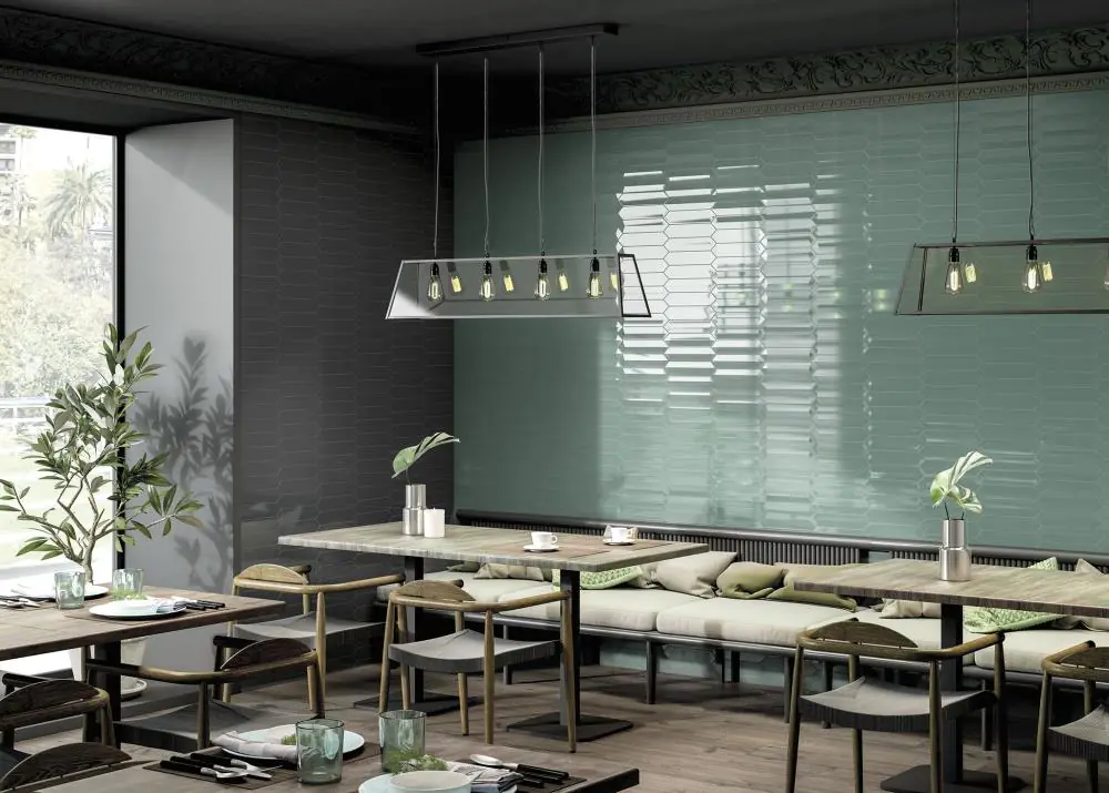 Wandfliese Cifre Dimsey jade blau grün 6,5x33 cm I.Sorte Wandfliese Cifre Dimsey jade blau grün 6,5x33 cm I.Sorte