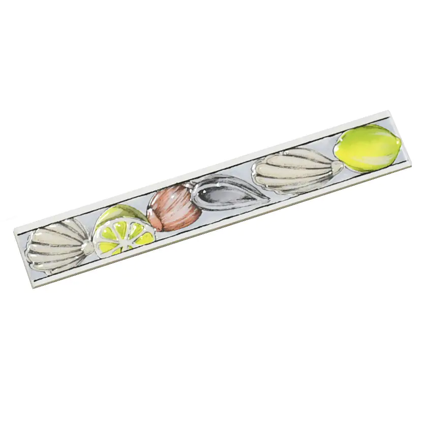 Bordüre Villeroy & Boch Nr.860 1643 LJ66 Lobster mehrfarbig 3x20 cm I.Sorte