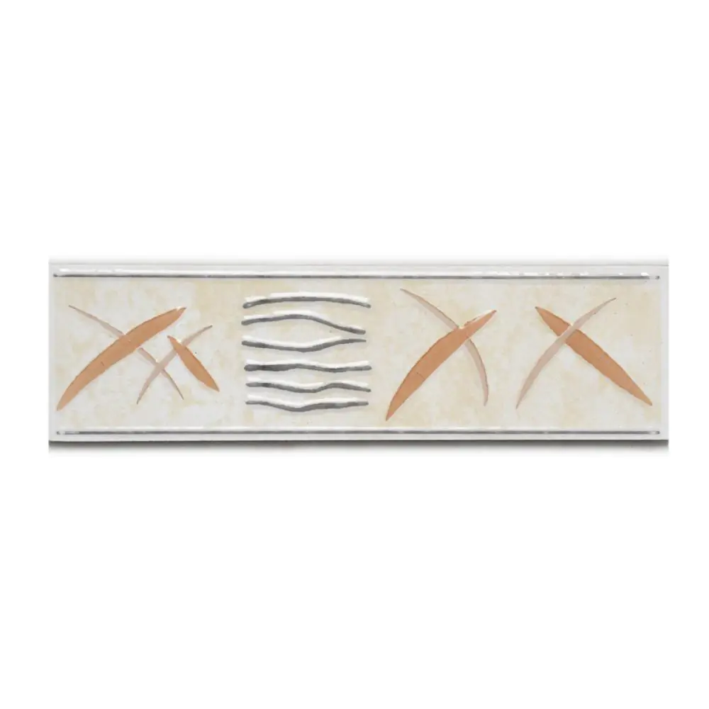 Bordüre Vabene Nr.1000 Sandrio beige grau orange glänzend 5,5x20 cm I.Sorte