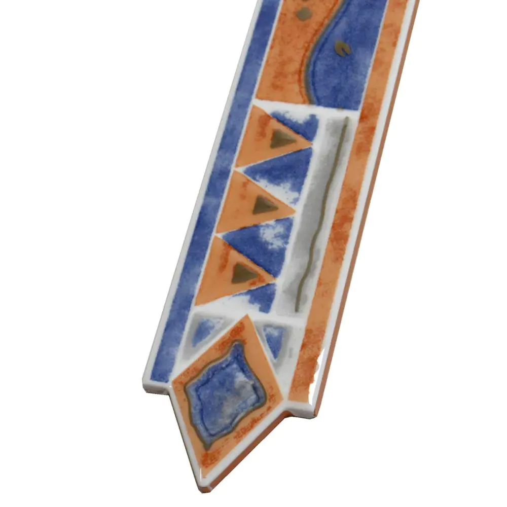 Bordüre Nr.400 1584 Cotto 2 orange blau grau 6,5x25 cm