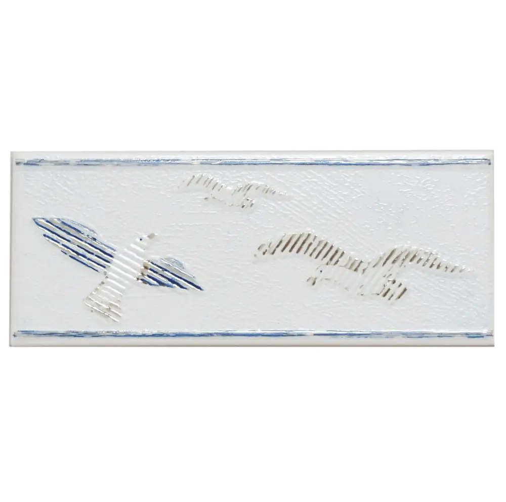 Bordüre Villeroy & Boch E5755 1151 BL13 Bretagne blau weiß 10x25 cm I.Sorte