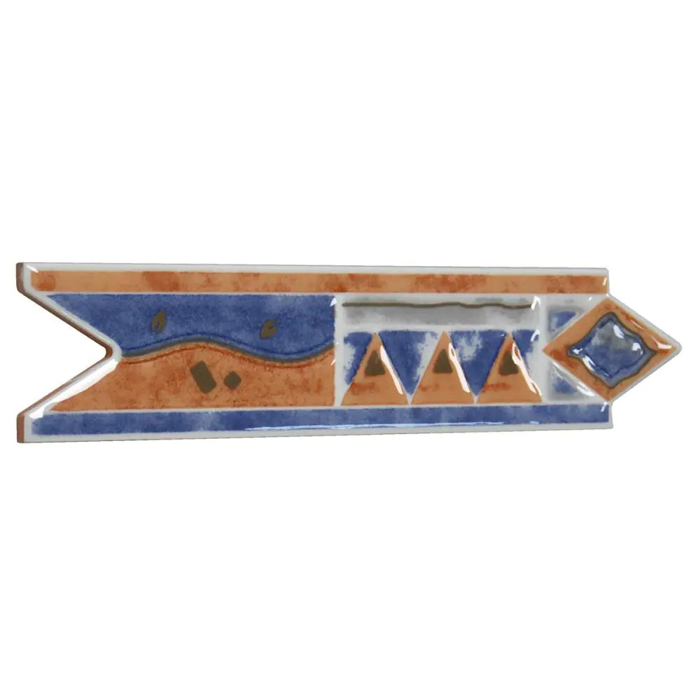 Bordüre Nr.400 1584 Cotto 2 orange blau grau 6,5x25 cm