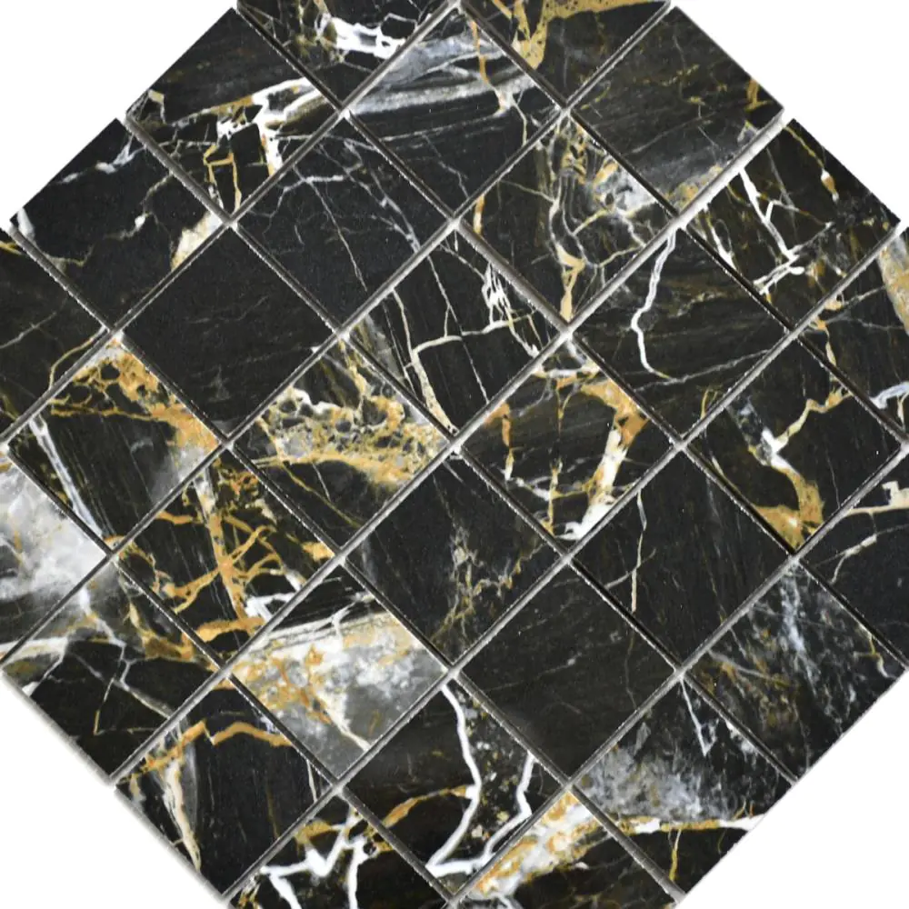 Mosaik Cifre Golden black pulido schwarz gold 30x30 cm I.Sorte