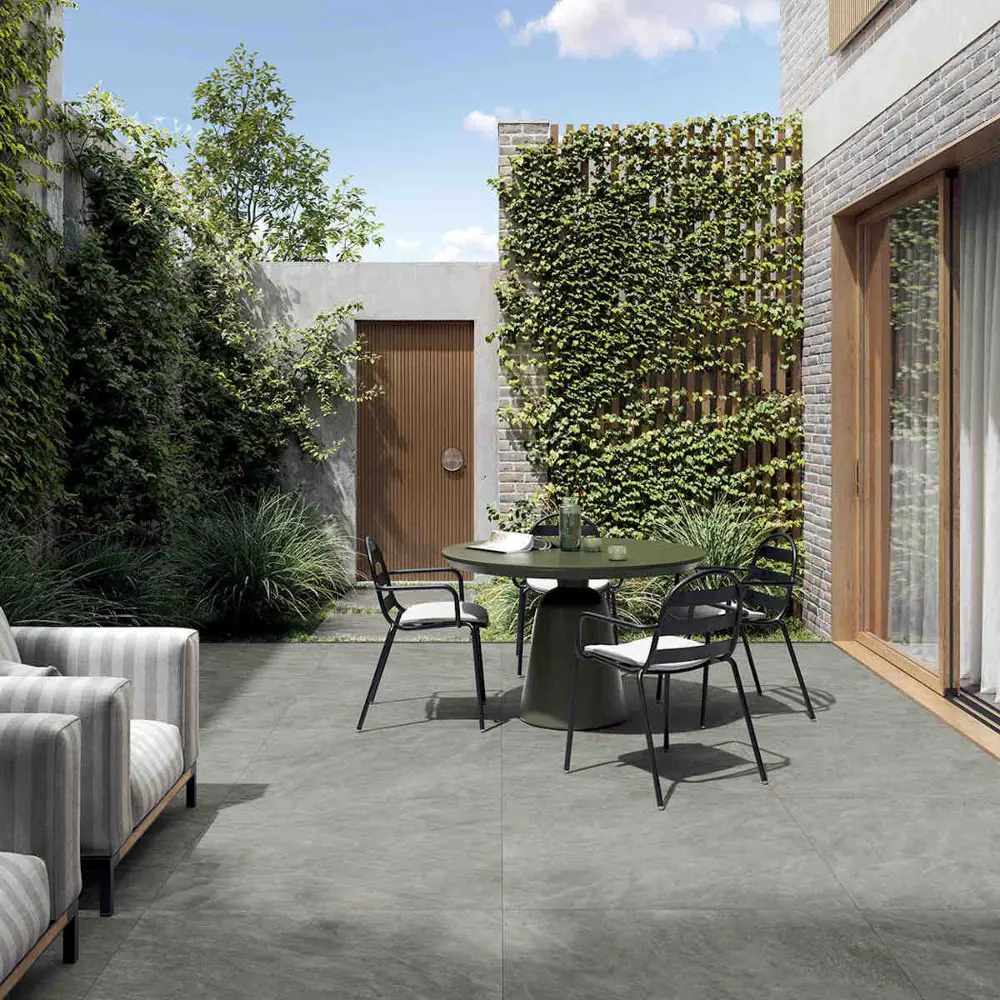 Terrassenplatte Verde Campogalliano Dakota grigio grau 100x100 cm I.Sorte