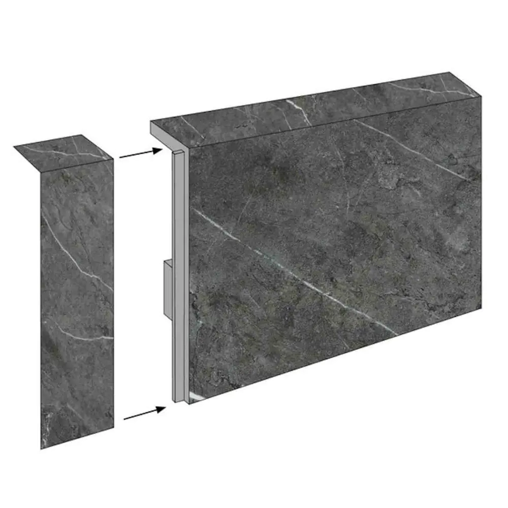 Sockelleiste Lalegno Black Marble Abschlussleiste für SPC Vinylboden