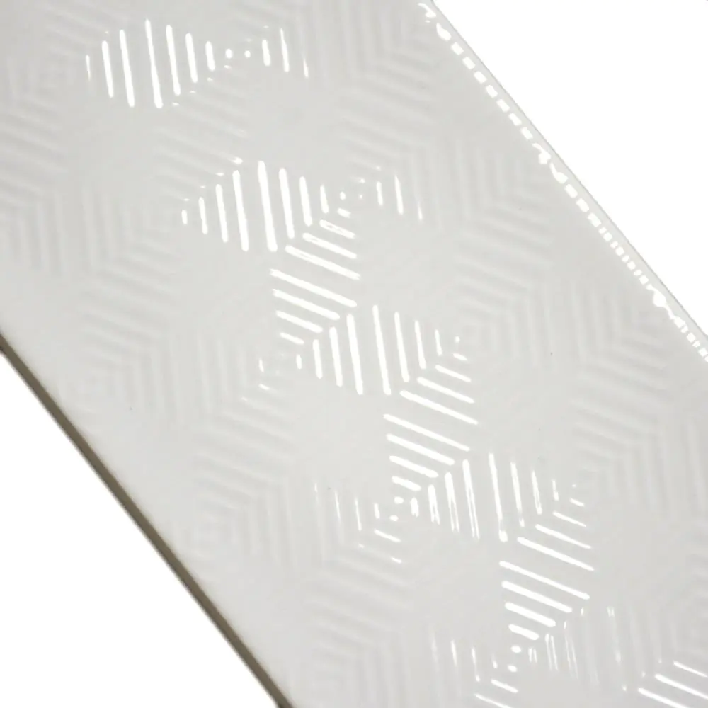 Wandfliese Dekor Cifre Opal Decor snow schneeweiß 7,5x30 cm I.Sorte Wandfliese Dekor Cifre Opal Decor snow schneeweiß 7,5x30 cm I.Sorte