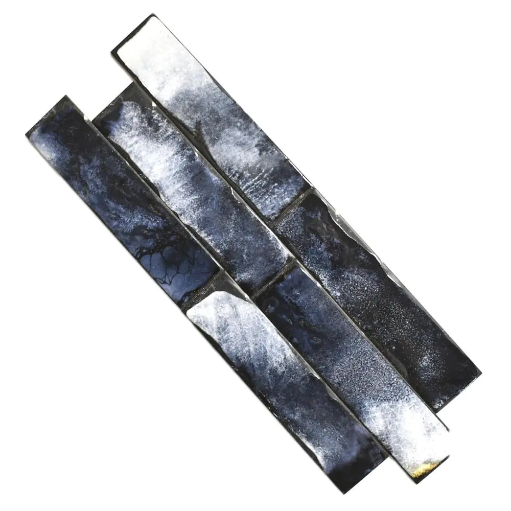 Wandfliese Iris Ceramica 537024 Lava cobalto blau mehrfarbig 7,5x30 cm I.Sorte