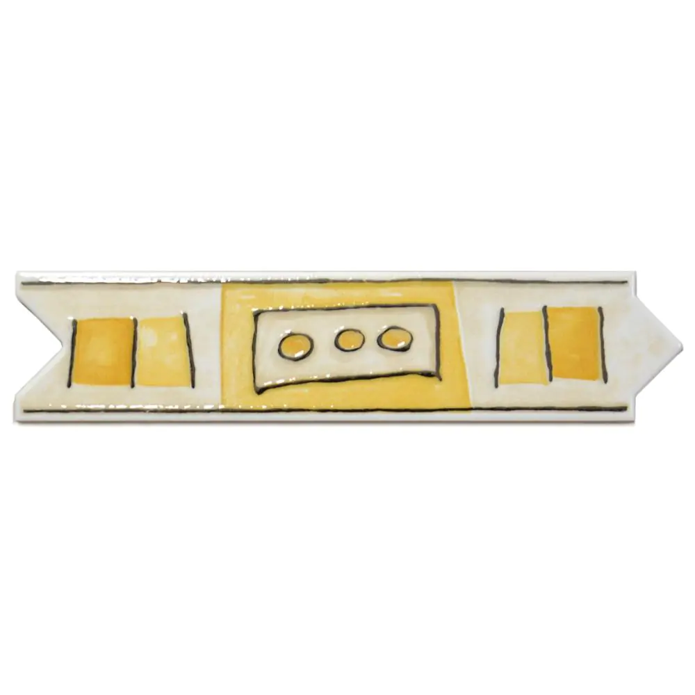 Bordüre Nr.247 Timo beige gelb silber Streifen 6x25 cm I.Sorte